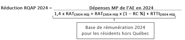 La formule pour la réduction RQAP