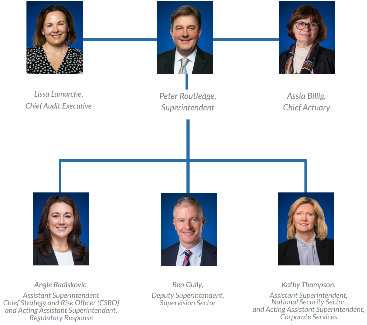 OSFI's executive leadership team. Text description below.