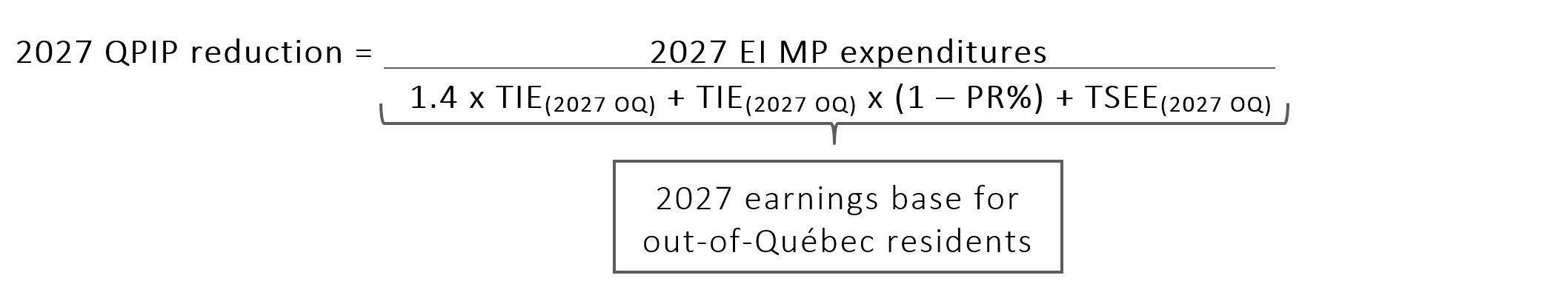 Math formula for 2027 QPIP reduction. Text description follows
