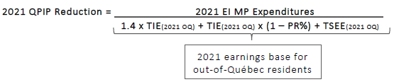 Equation for 2020 QPIP Reduction