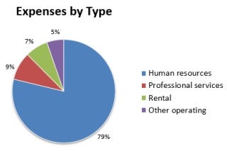 Expenses by type; text description follows