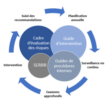 Diagramme illustrant la surveillance des RRP. Une description texte suit